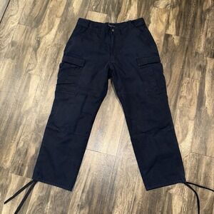 5.11 Tactical Men's Relaxed Fit TDU Navy Blue Rip stop Cargo Pant W 35 1/2-39